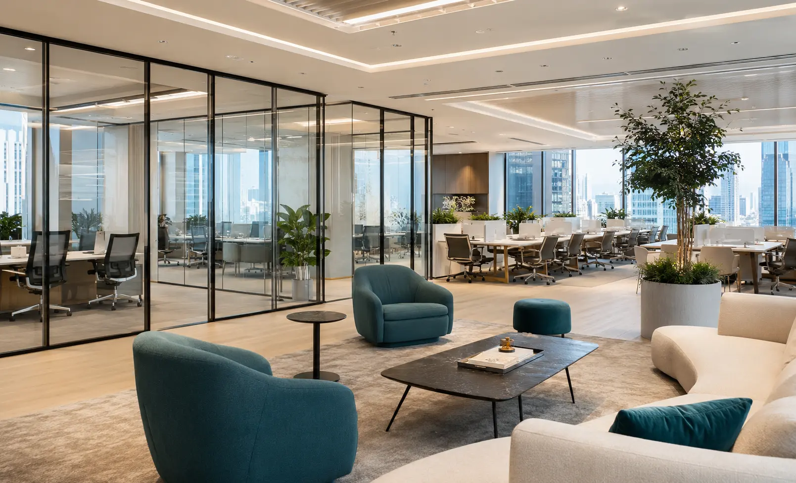 Flexible business centre interior